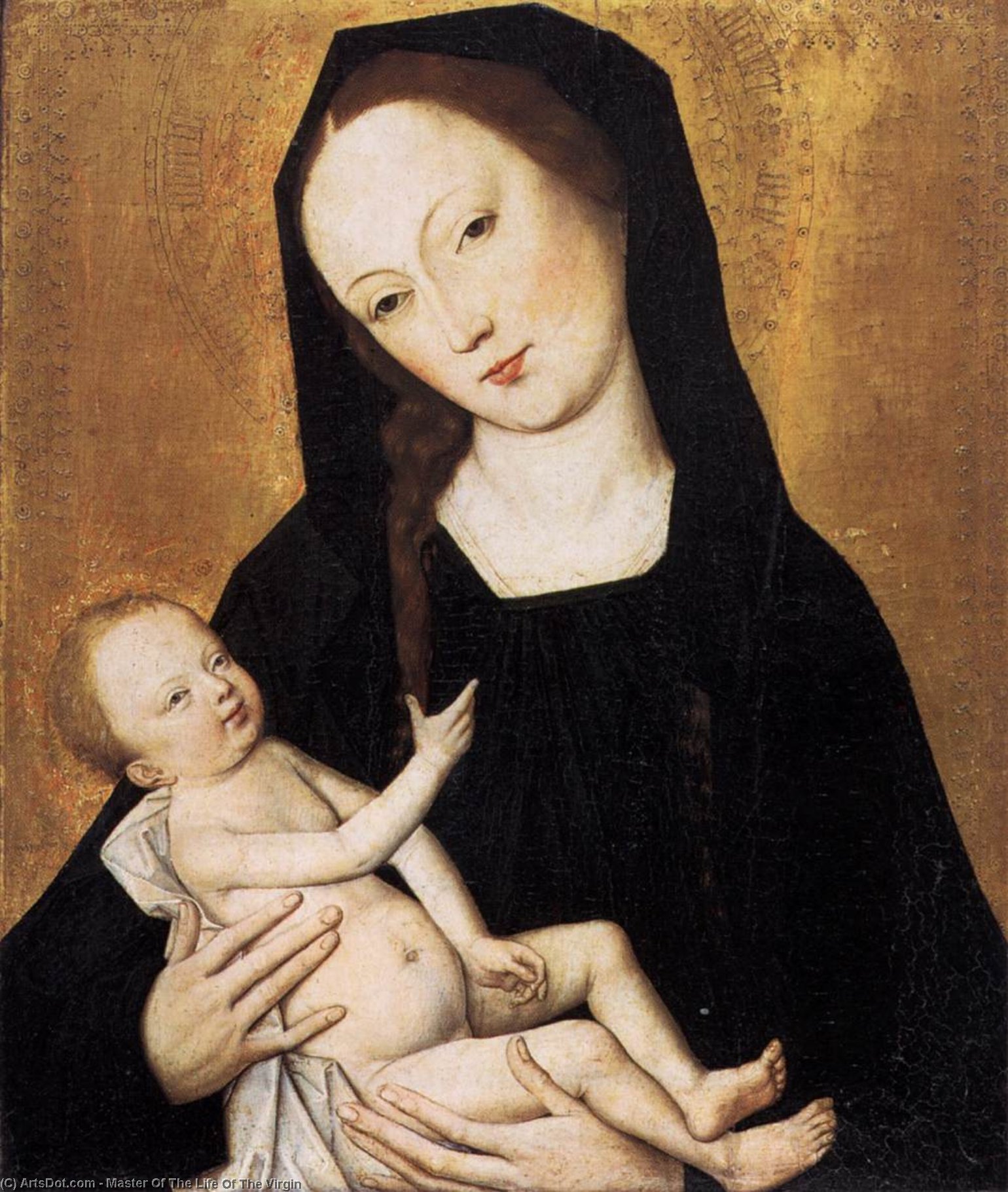 WikiOO.org - Енциклопедия за изящни изкуства - Живопис, Произведения на изкуството Master Of The Life Of The Virgin - Virgin and Child