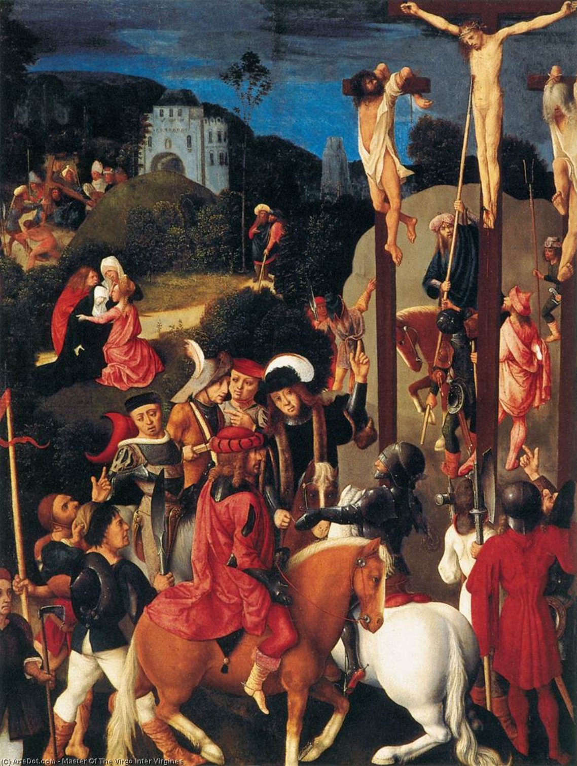 WikiOO.org - Encyclopedia of Fine Arts - Festés, Grafika Master Of The Virgo Inter Virgines - Crucifixion