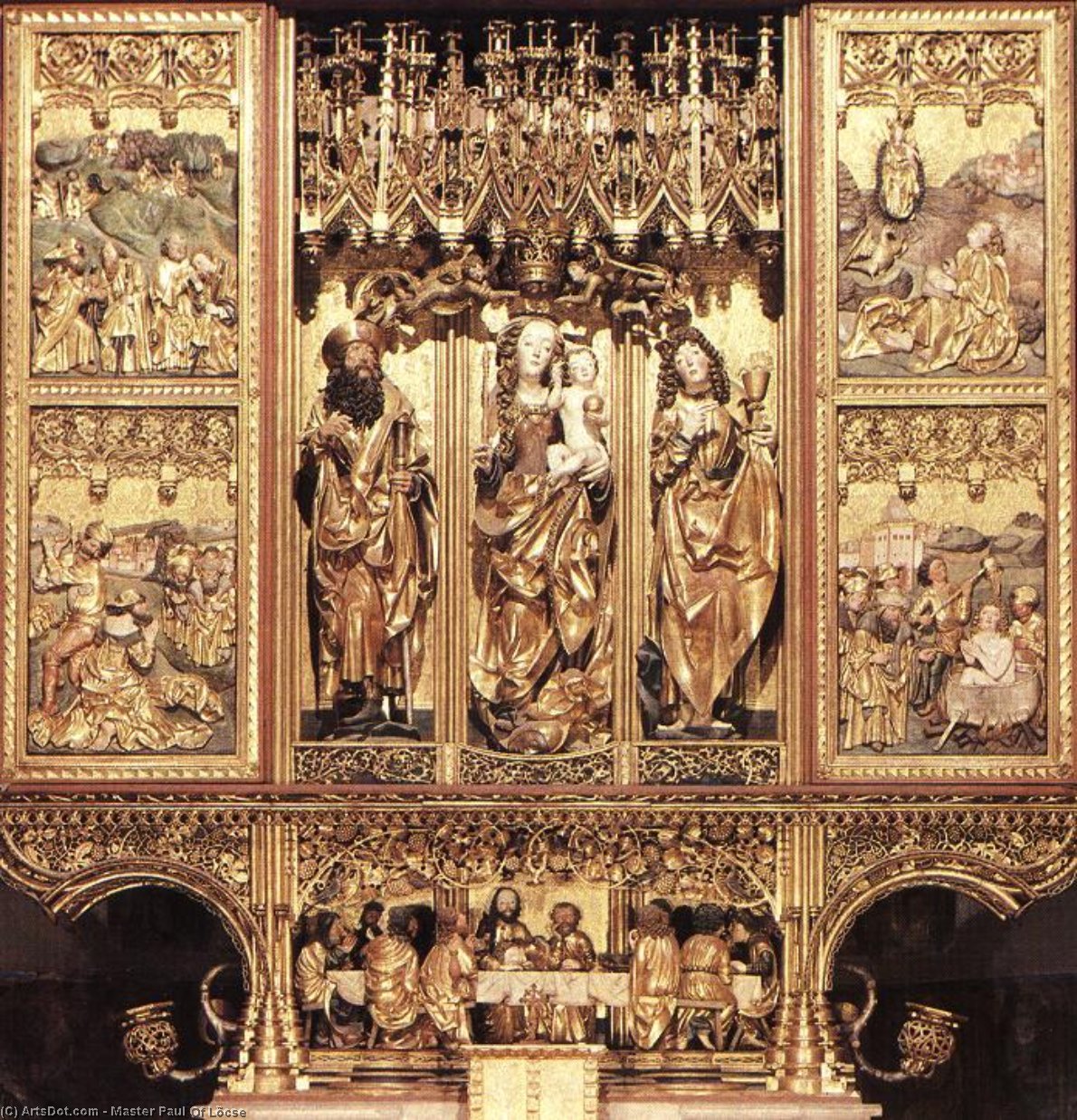 Wikioo.org – L'Enciclopedia delle Belle Arti - Pittura, Opere di Master Paul Of Lõcse - Alta pala d'altare di san . James