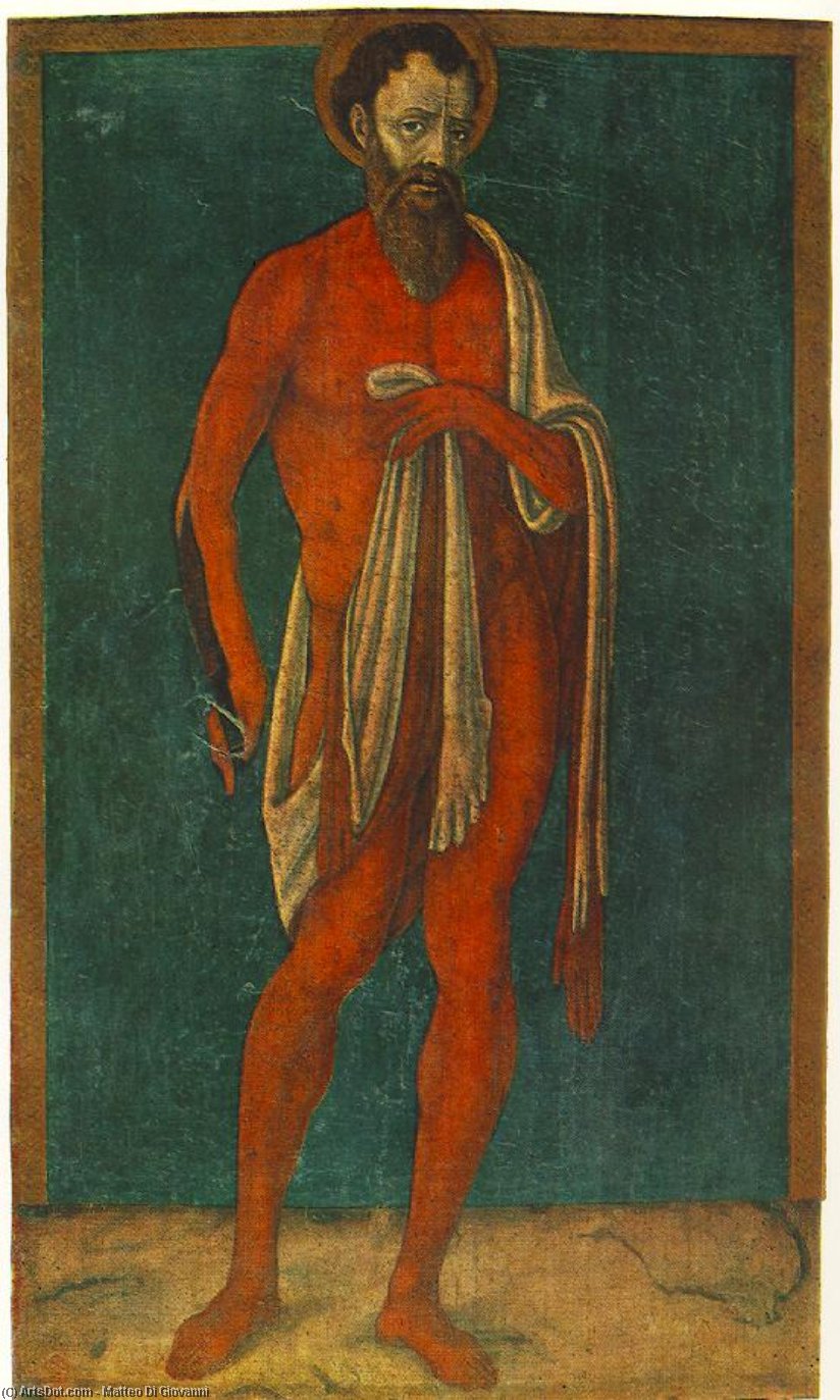 Wikioo.org - The Encyclopedia of Fine Arts - Painting, Artwork by Matteo Di Giovanni - The Apostle St Bartholomew