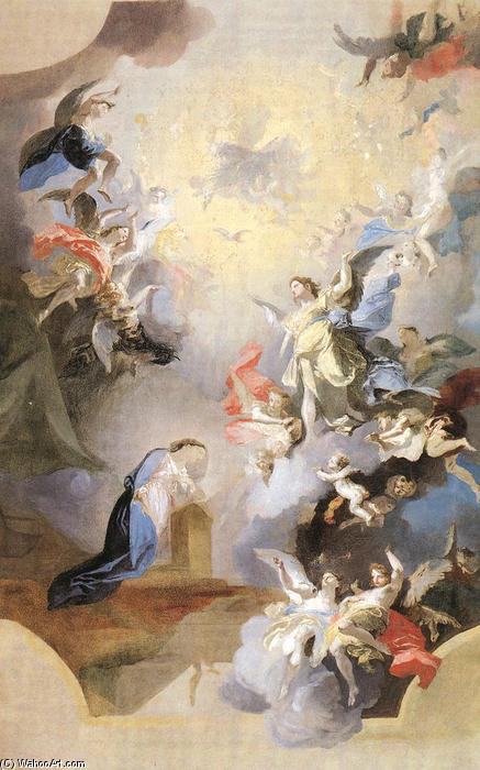 WikiOO.org - Enciklopedija likovnih umjetnosti - Slikarstvo, umjetnička djela Franz Anton Maulbertsch - Annunciation (study)