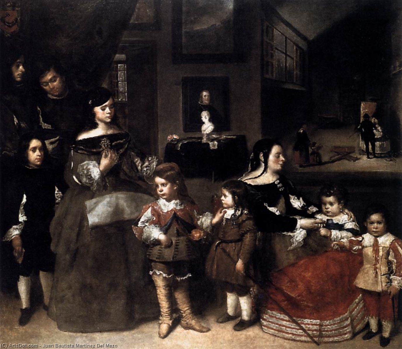 Wikioo.org – L'Encyclopédie des Beaux Arts - Peinture, Oeuvre de Juan Bautista Martinez Del Mazo - La famille de l Artiste