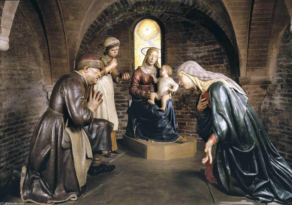 Wikioo.org - The Encyclopedia of Fine Arts - Painting, Artwork by Guido Mazzoni - Adoration of the Child