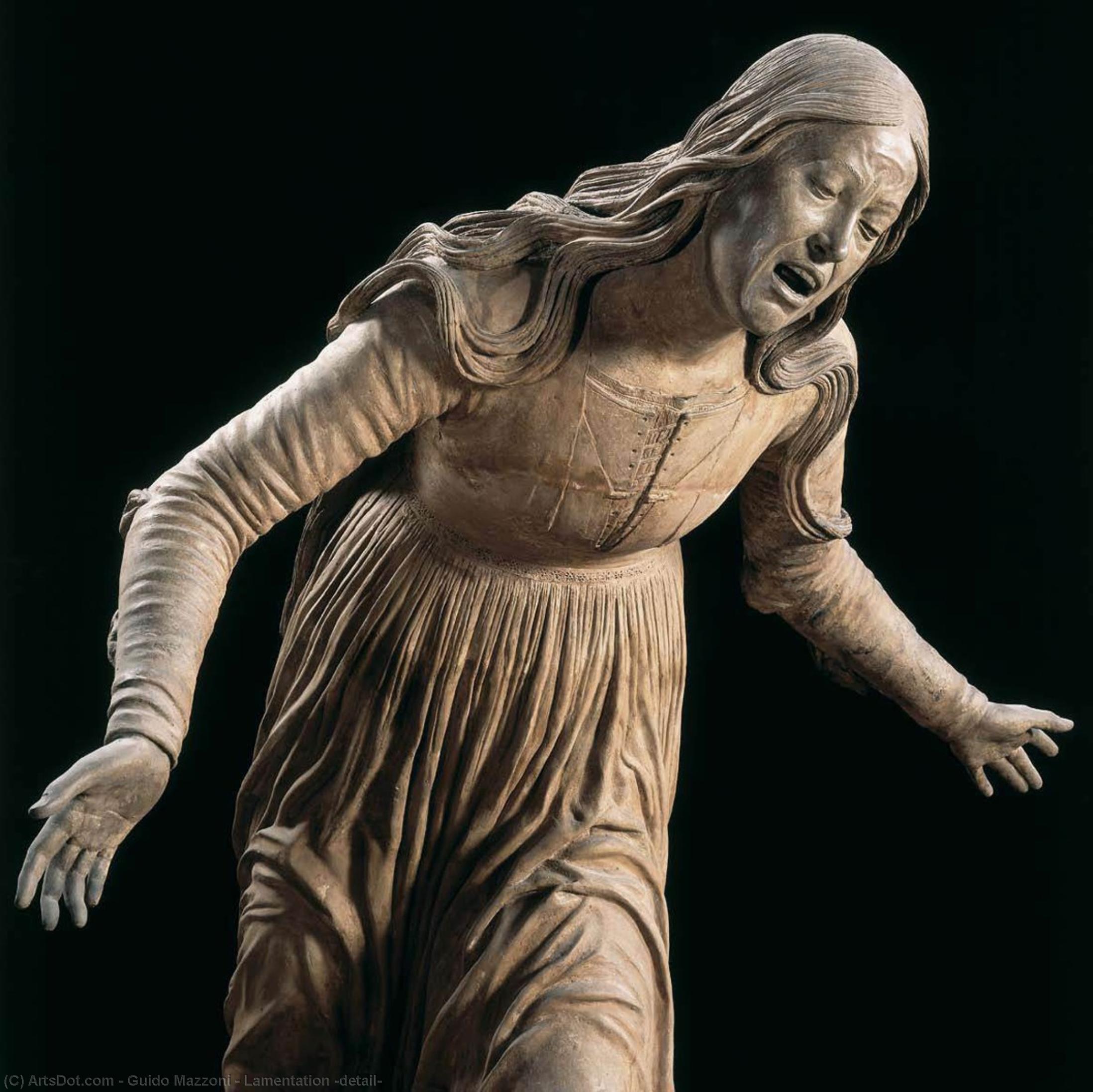 WikiOO.org - Encyclopedia of Fine Arts - Lukisan, Artwork Guido Mazzoni - Lamentation (detail)