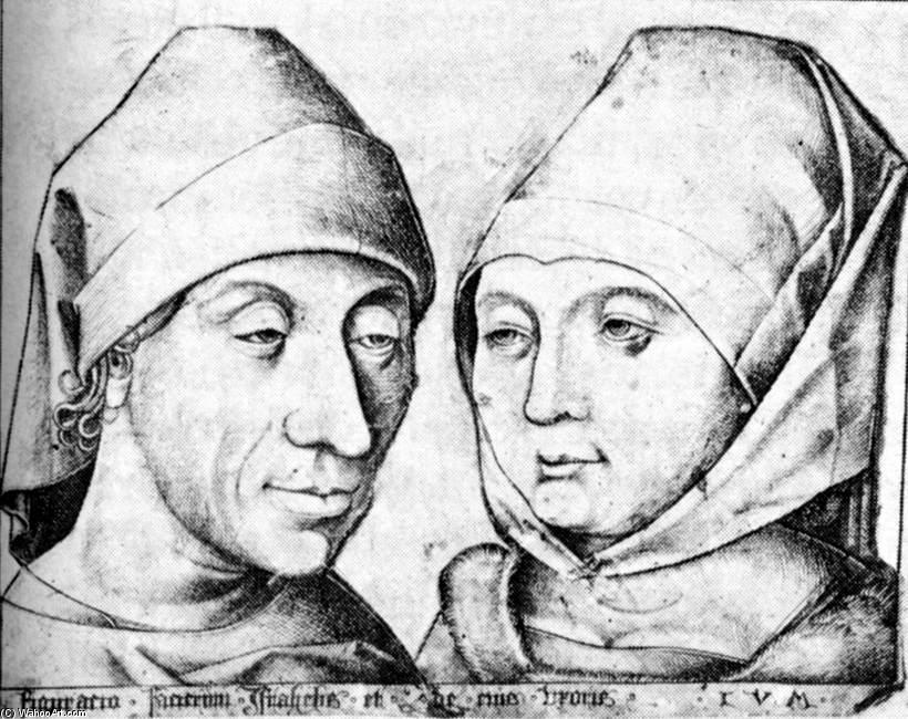 WikiOO.org - Enciclopedia of Fine Arts - Pictura, lucrări de artă Israhel Van The Younger Meckenem - The Artist and his Wife Ida