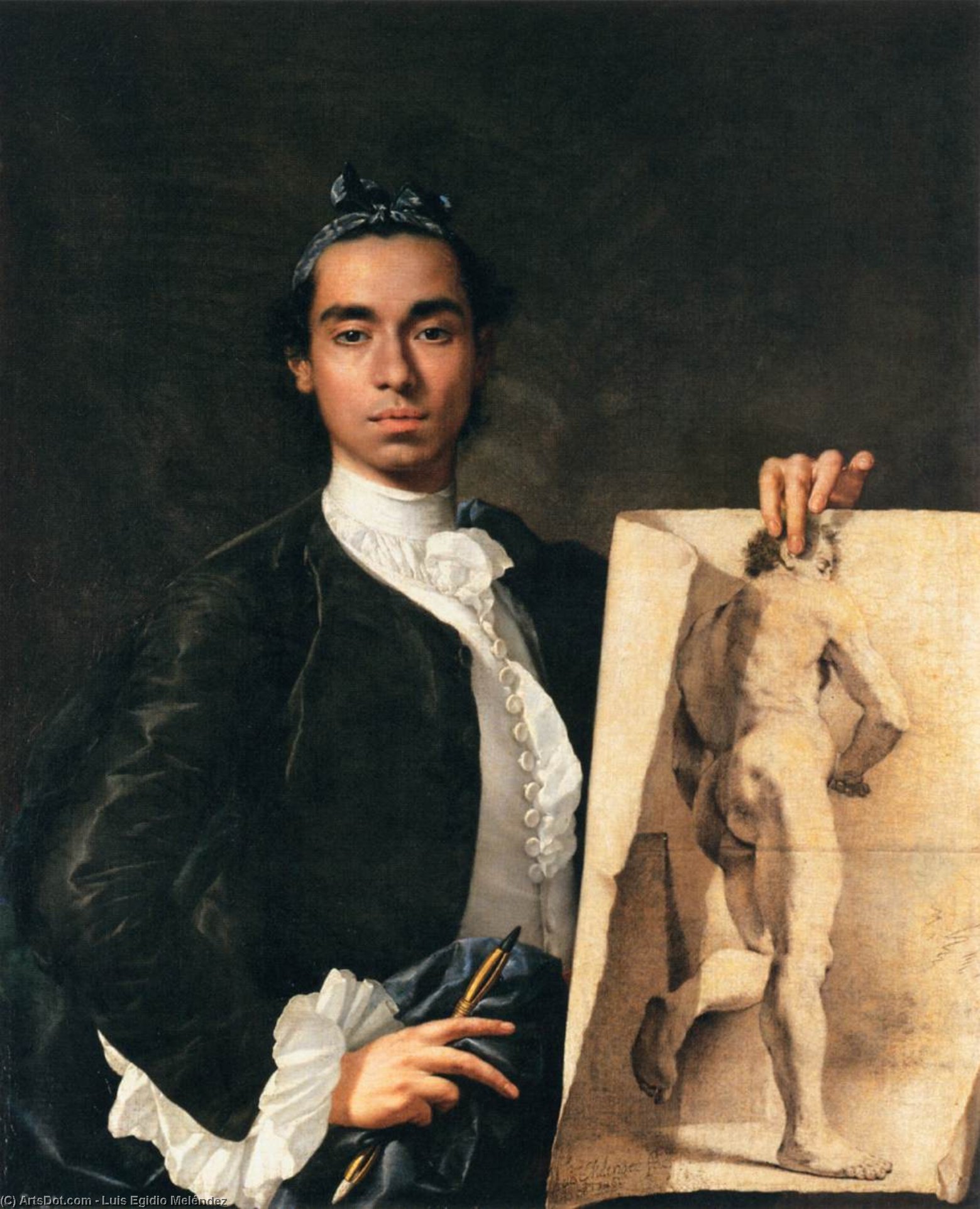 Wikioo.org - The Encyclopedia of Fine Arts - Painting, Artwork by Luis Egidio Meléndez - Portrait of the Artist