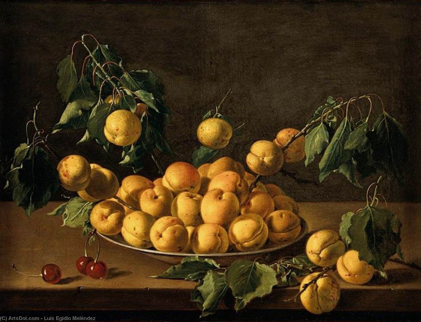 Wikioo.org – L'Enciclopedia delle Belle Arti - Pittura, Opere di Luis Egidio Meléndez - vita tranquilla di  Frutta