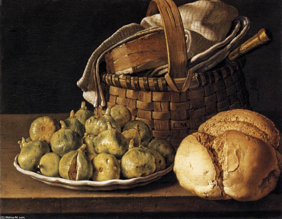 Wikioo.org - Bách khoa toàn thư về mỹ thuật - Vẽ tranh, Tác phẩm nghệ thuật Luis Egidio Meléndez - Still-Life with Figs
