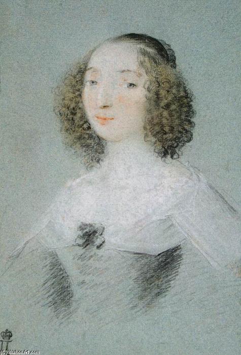Wikioo.org - The Encyclopedia of Fine Arts - Painting, Artwork by Claude Mellan - Portrait of Henriette-Marie de Buade-Frontenac