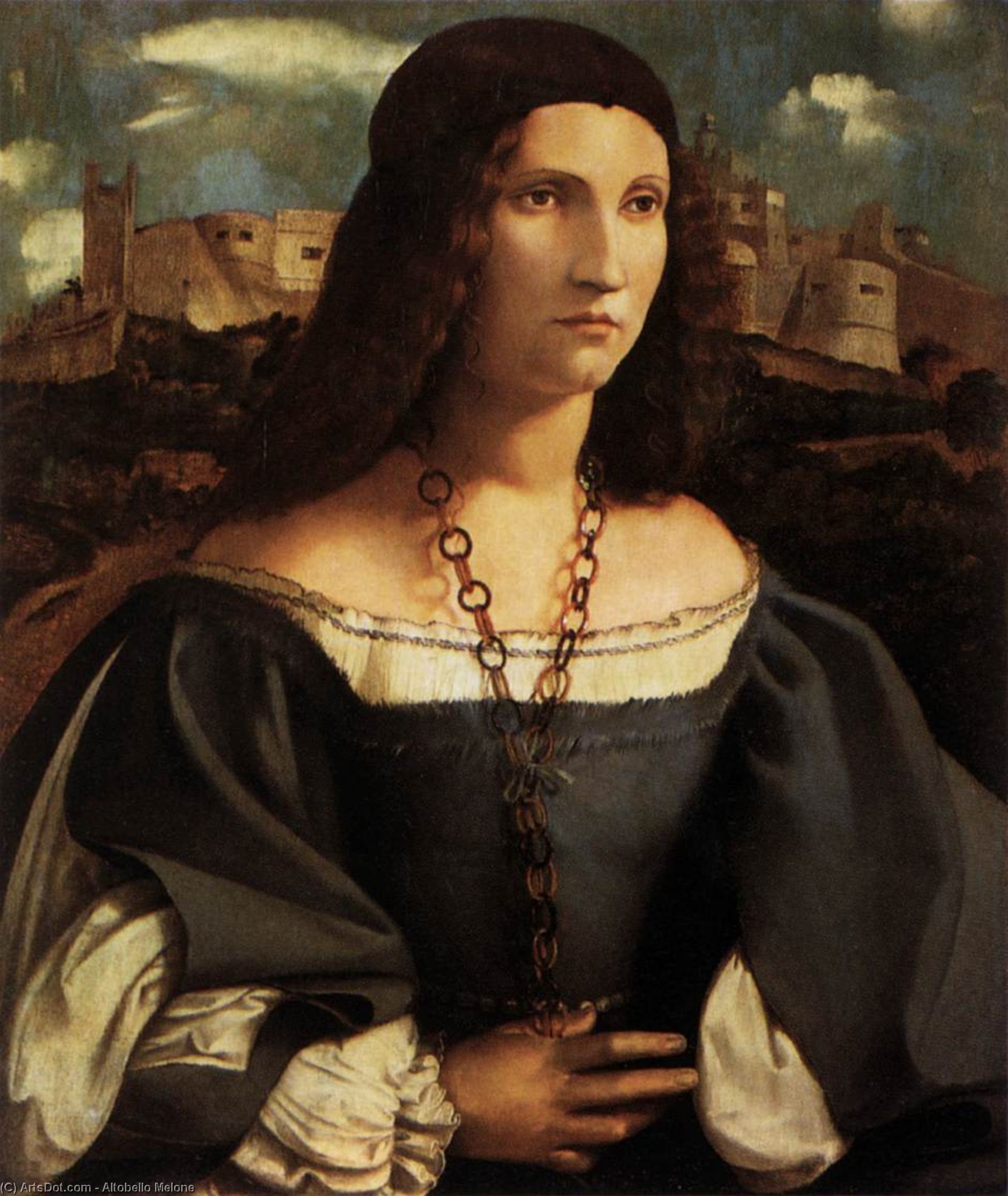 Wikioo.org - The Encyclopedia of Fine Arts - Painting, Artwork by Altobello Melone - Portrait of Alda Gambara