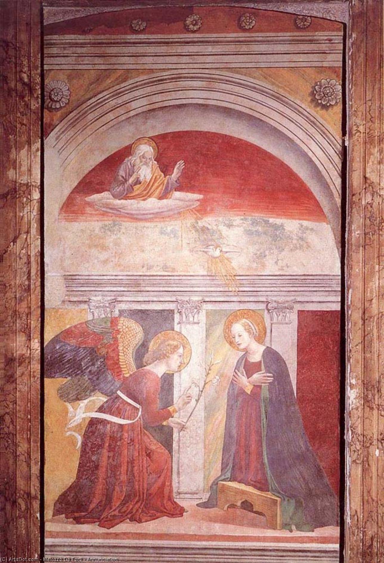 WikiOO.org - Enciclopedia of Fine Arts - Pictura, lucrări de artă Melozzo Da Forli - Annunciation