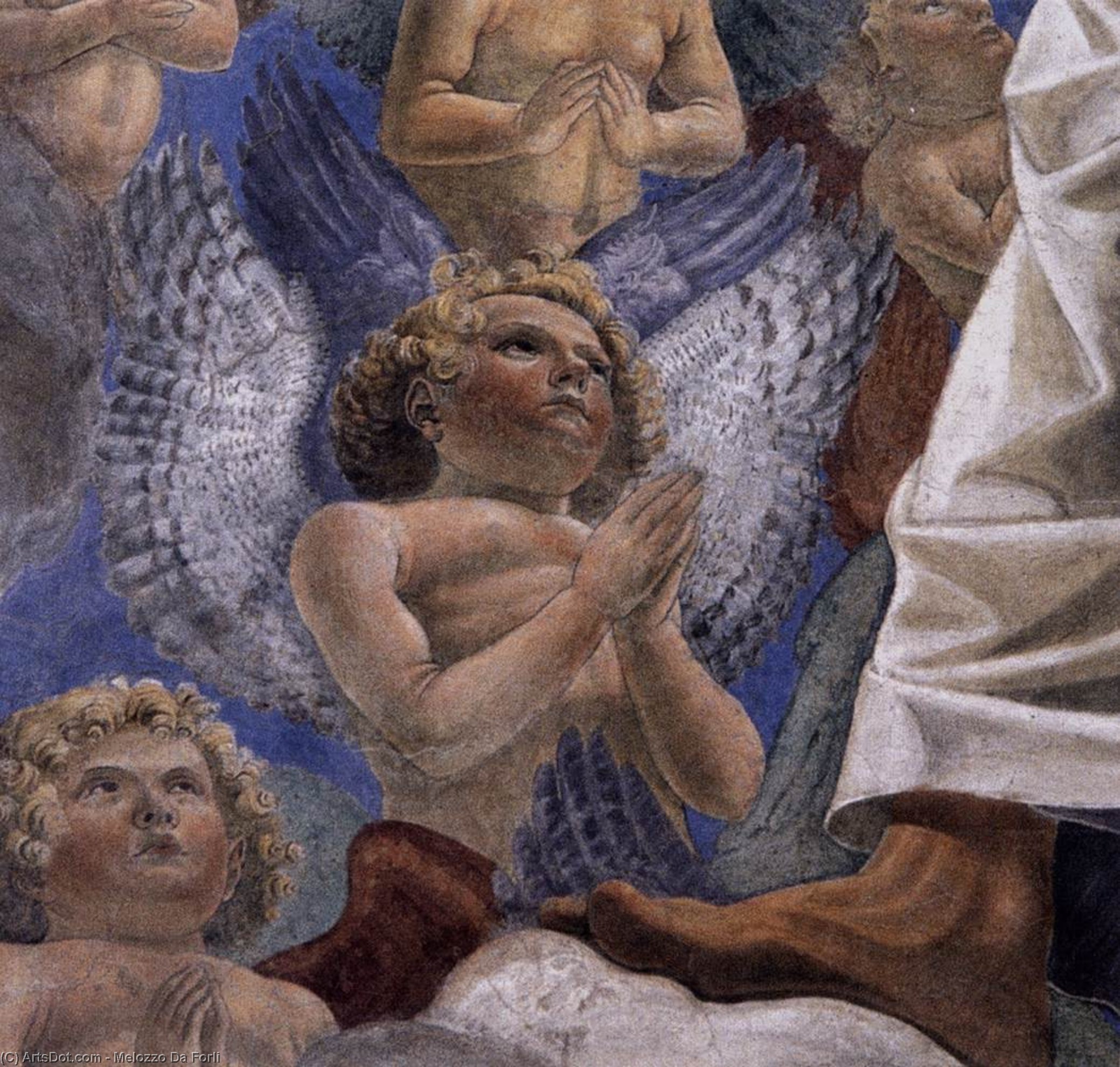 Wikioo.org - The Encyclopedia of Fine Arts - Painting, Artwork by Melozzo Da Forli - Triumphant Christ (detail)