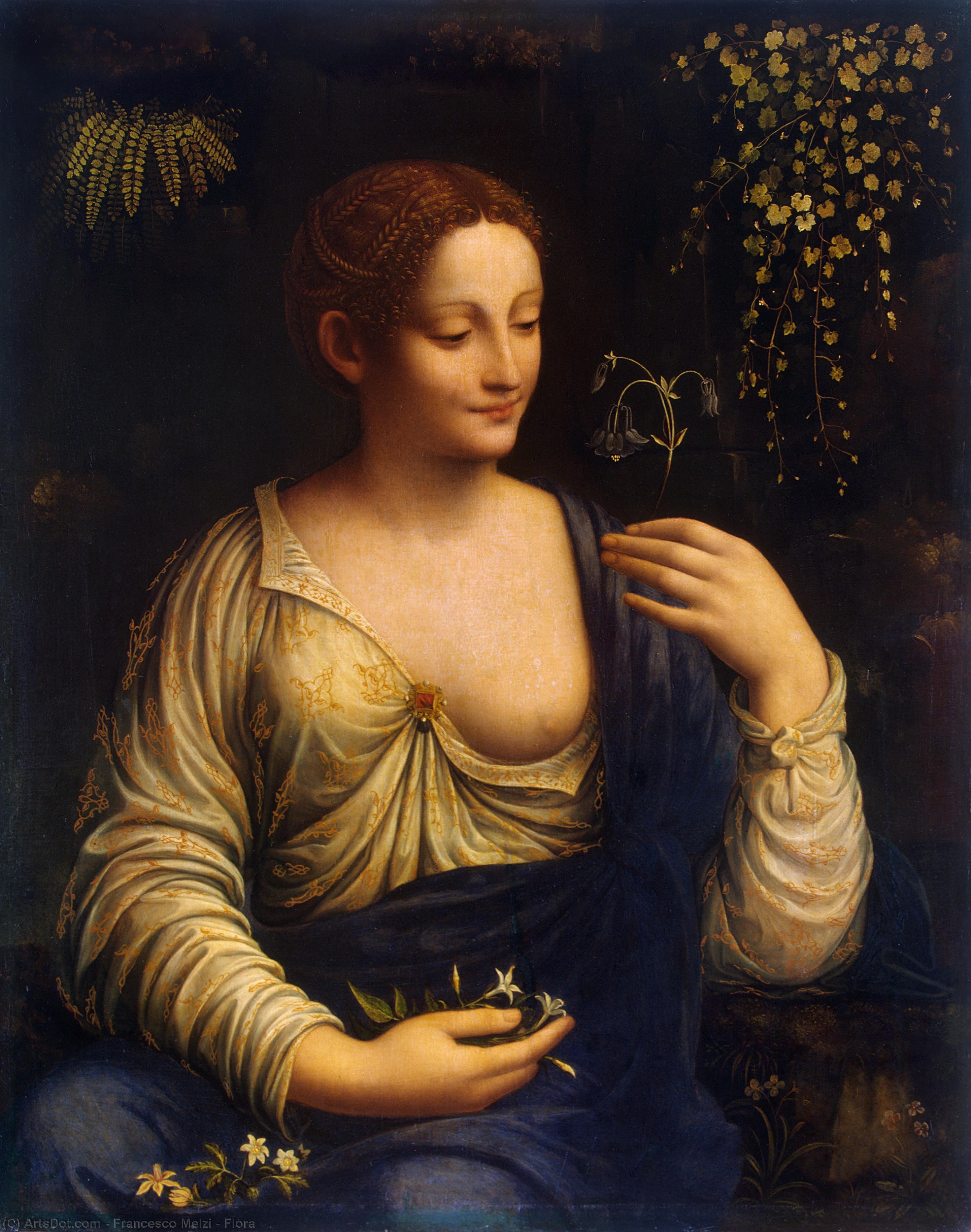 Wikioo.org - The Encyclopedia of Fine Arts - Painting, Artwork by Francesco Melzi - Flora