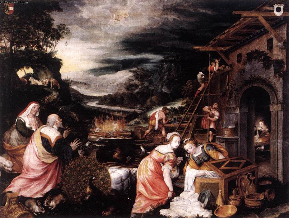 Wikioo.org - The Encyclopedia of Fine Arts - Painting, Artwork by Kaspar The Elder Memberger - Noah's Ark Cycle: 5. Noah's Sacrifice of Thanksgiving