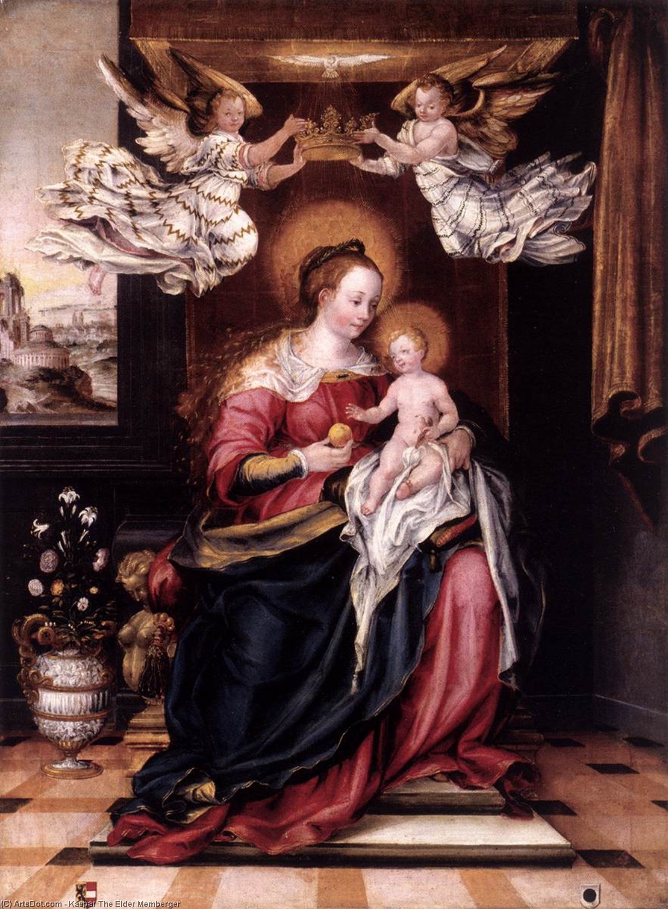 Wikioo.org - The Encyclopedia of Fine Arts - Painting, Artwork by Kaspar The Elder Memberger - Virgin and Child