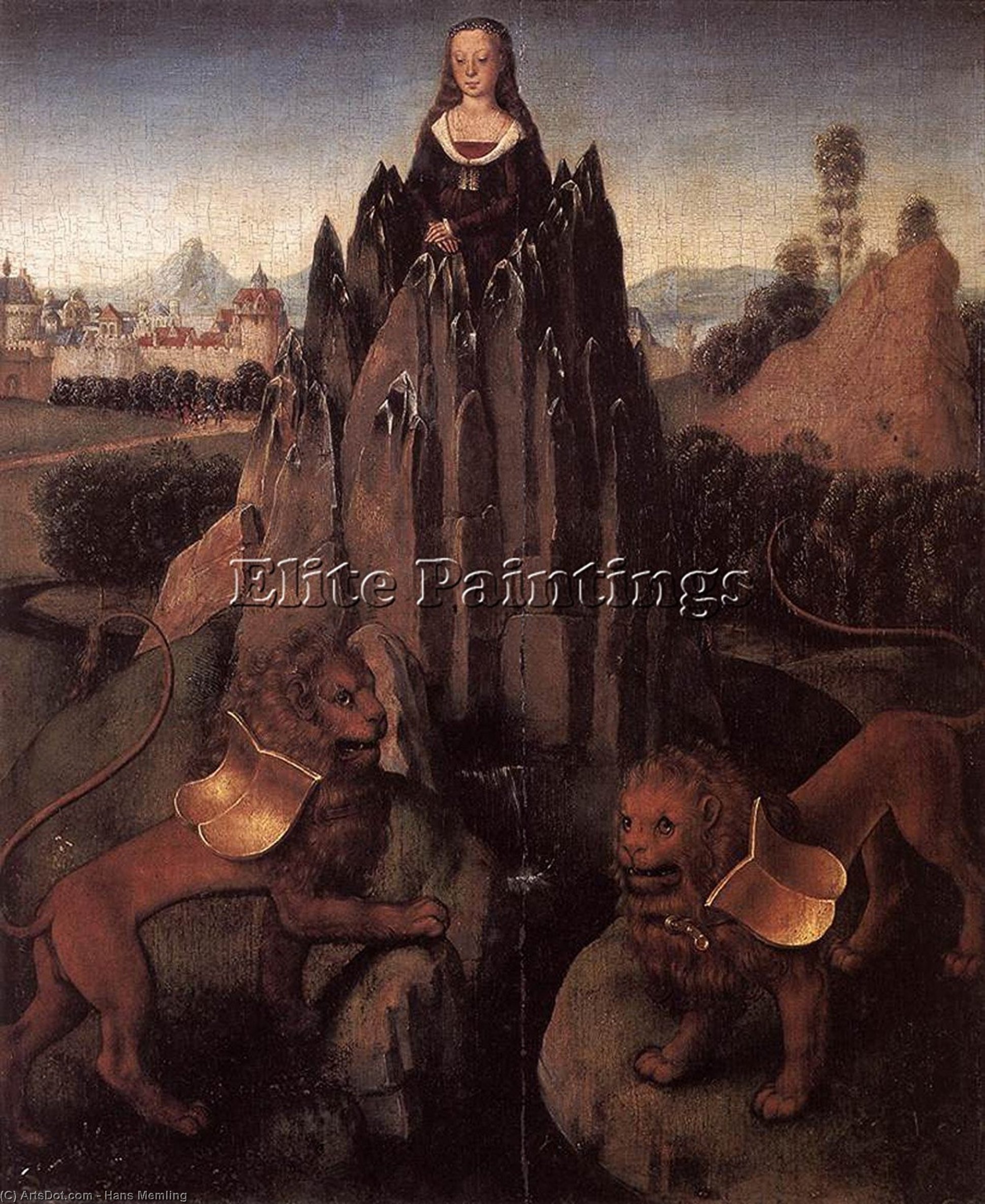 Wikioo.org - สารานุกรมวิจิตรศิลป์ - จิตรกรรม Hans Memling - Allegory with a Virgin