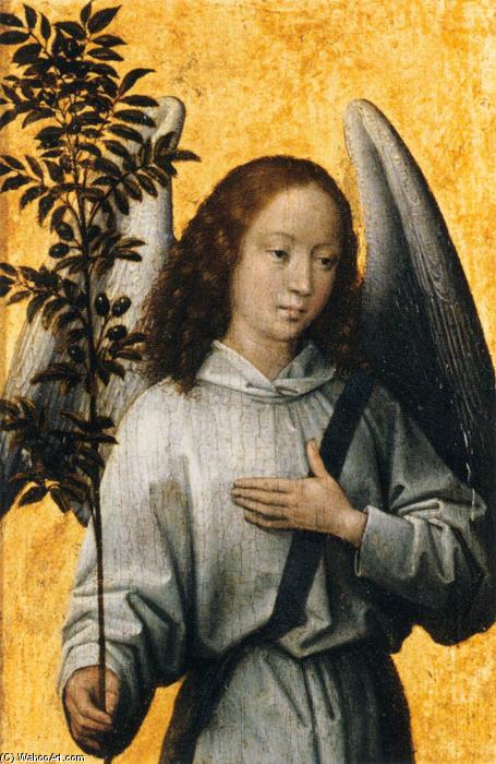 Wikioo.org – L'Encyclopédie des Beaux Arts - Peinture, Oeuvre de Hans Memling - Ange avec une Olive Direction , Emblème de divine Paix