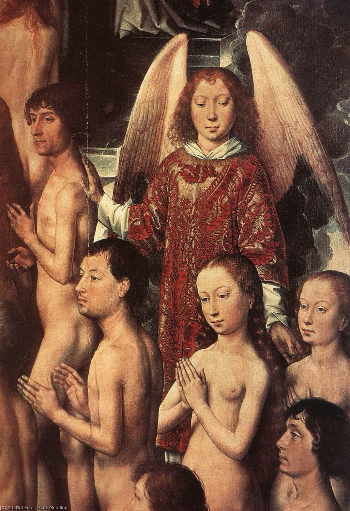 Wikioo.org – La Enciclopedia de las Bellas Artes - Pintura, Obras de arte de Hans Memling - juicio final tríptico Detalle  16