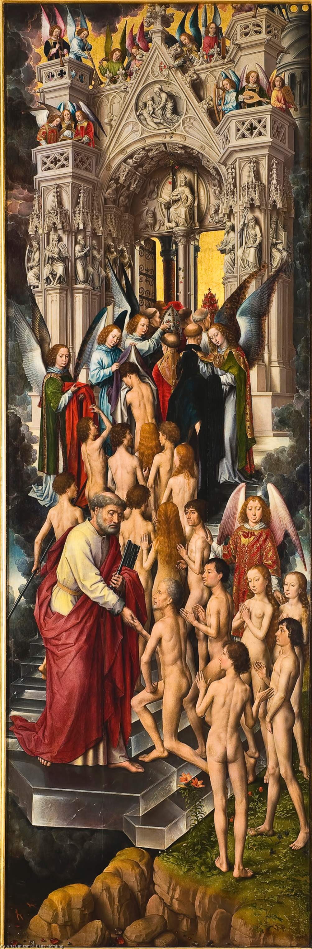 WikiOO.org - Enciklopedija dailės - Tapyba, meno kuriniai Hans Memling - Last Judgment Triptych (left wing)