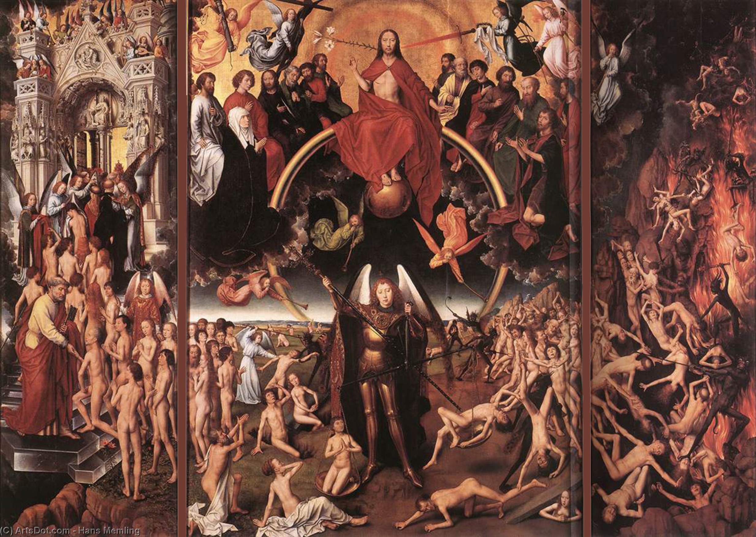 WikiOO.org - Encyclopedia of Fine Arts - Maleri, Artwork Hans Memling - Last Judgment Triptych (open)