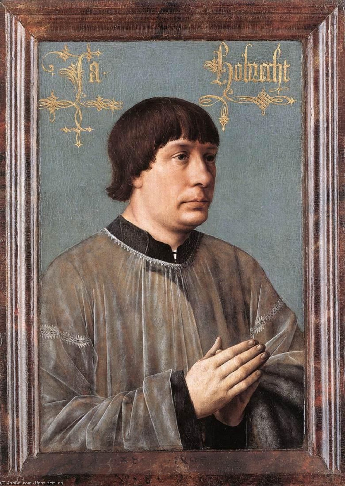 WikiOO.org - 백과 사전 - 회화, 삽화 Hans Memling - Portrait of Jacob Obrecht