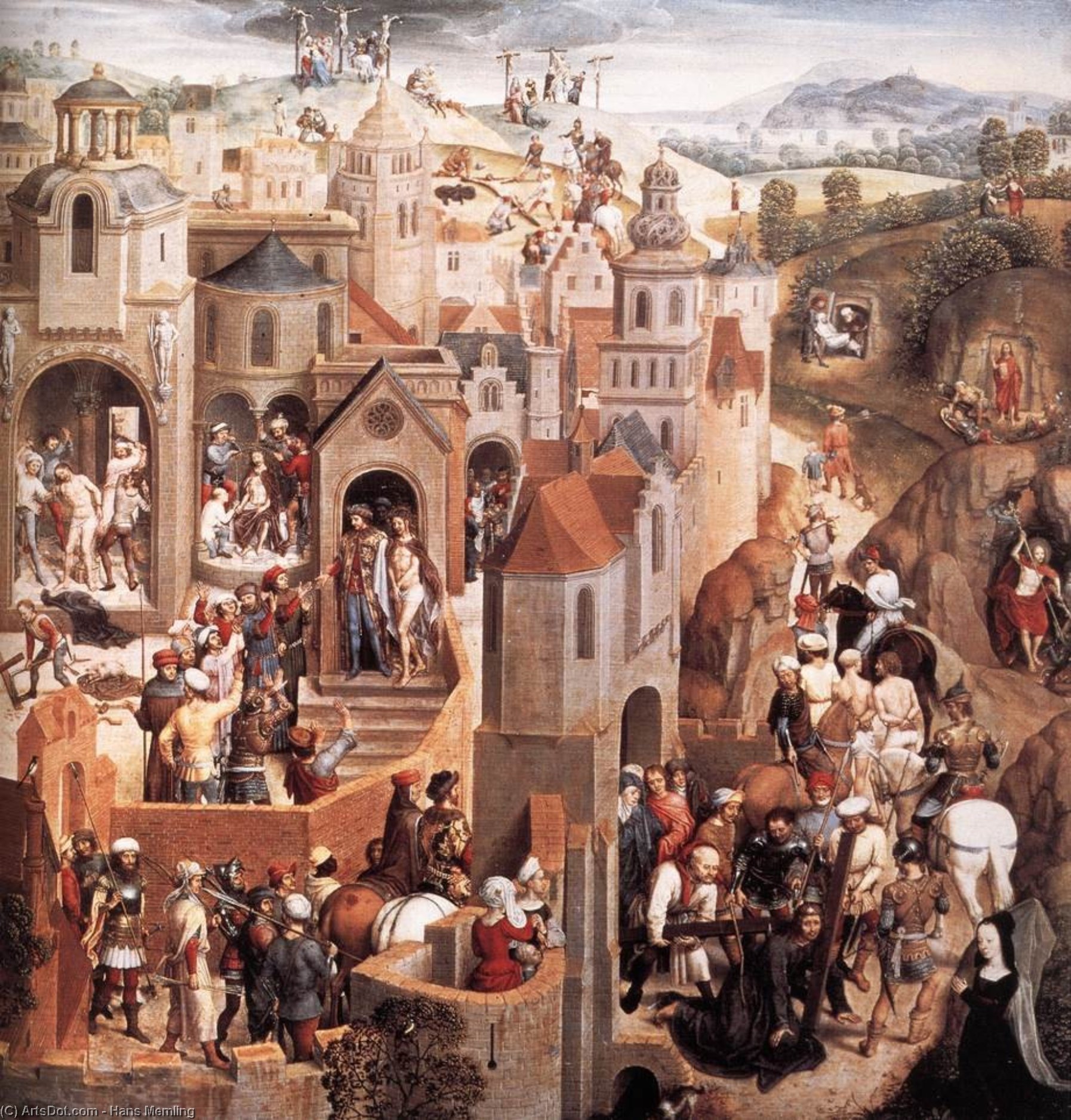 Wikioo.org - The Encyclopedia of Fine Arts - Painting, Artwork by Hans Memling - Scenes from the Passion of Christ (detail) (8)