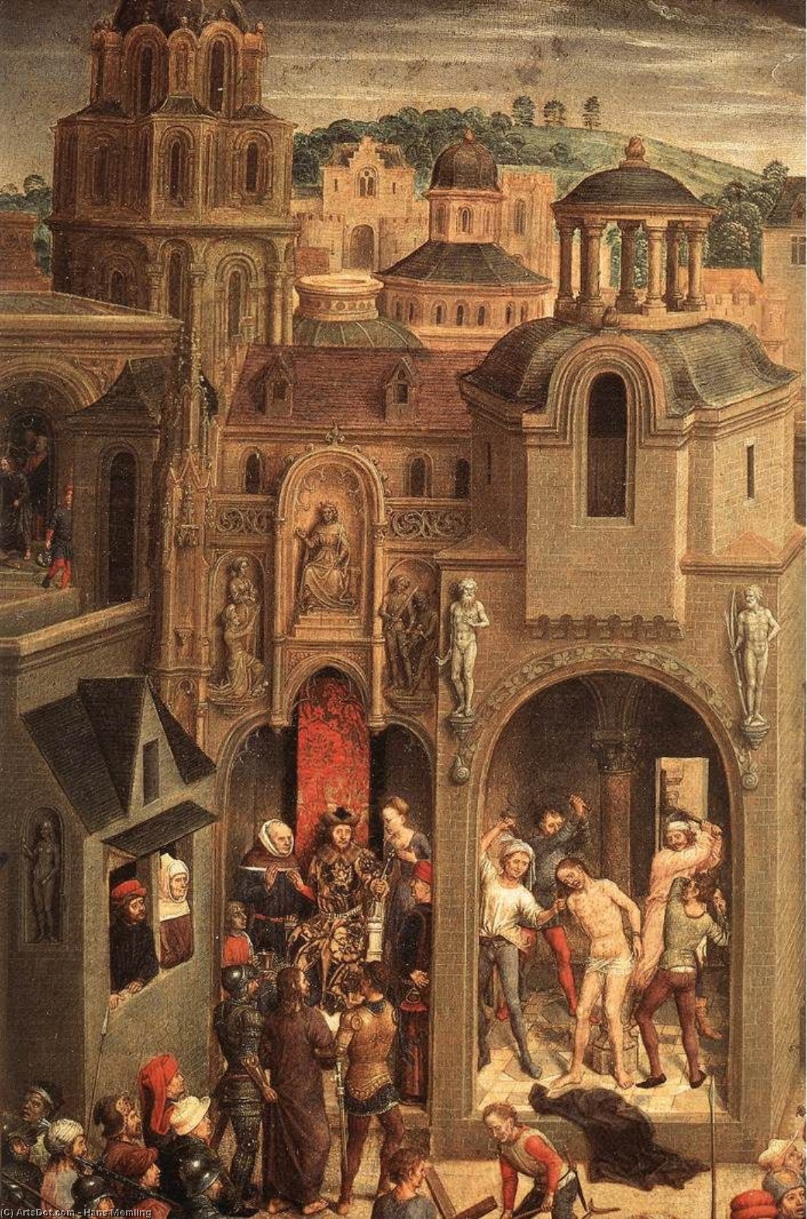 WikiOO.org - Енциклопедія образотворчого мистецтва - Живопис, Картини
 Hans Memling - Scenes from the Passion of Christ (detail) (14)