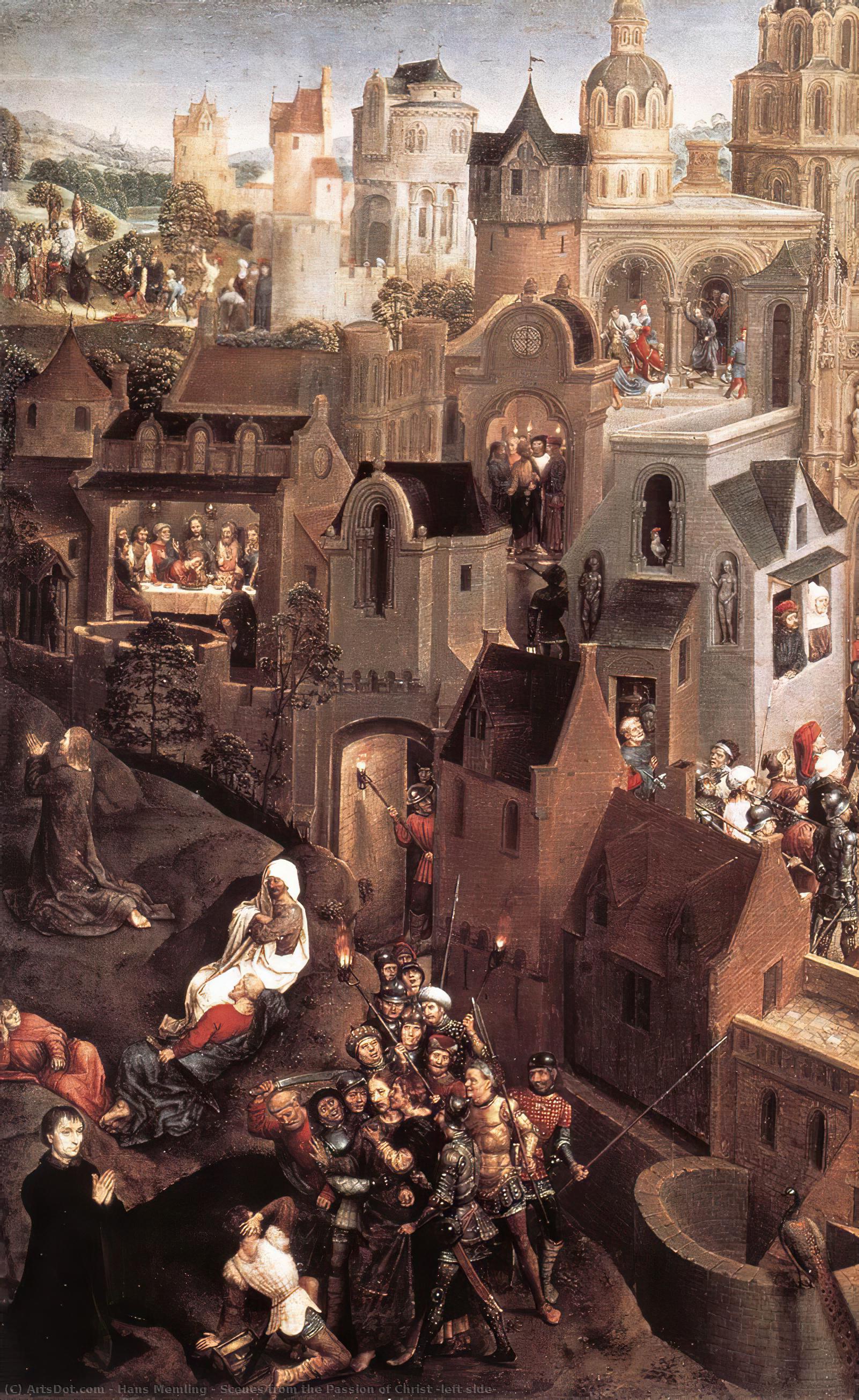 Wikioo.org – La Enciclopedia de las Bellas Artes - Pintura, Obras de arte de Hans Memling - Escenas de la Pasión de Cristo porlaizquierda  lado