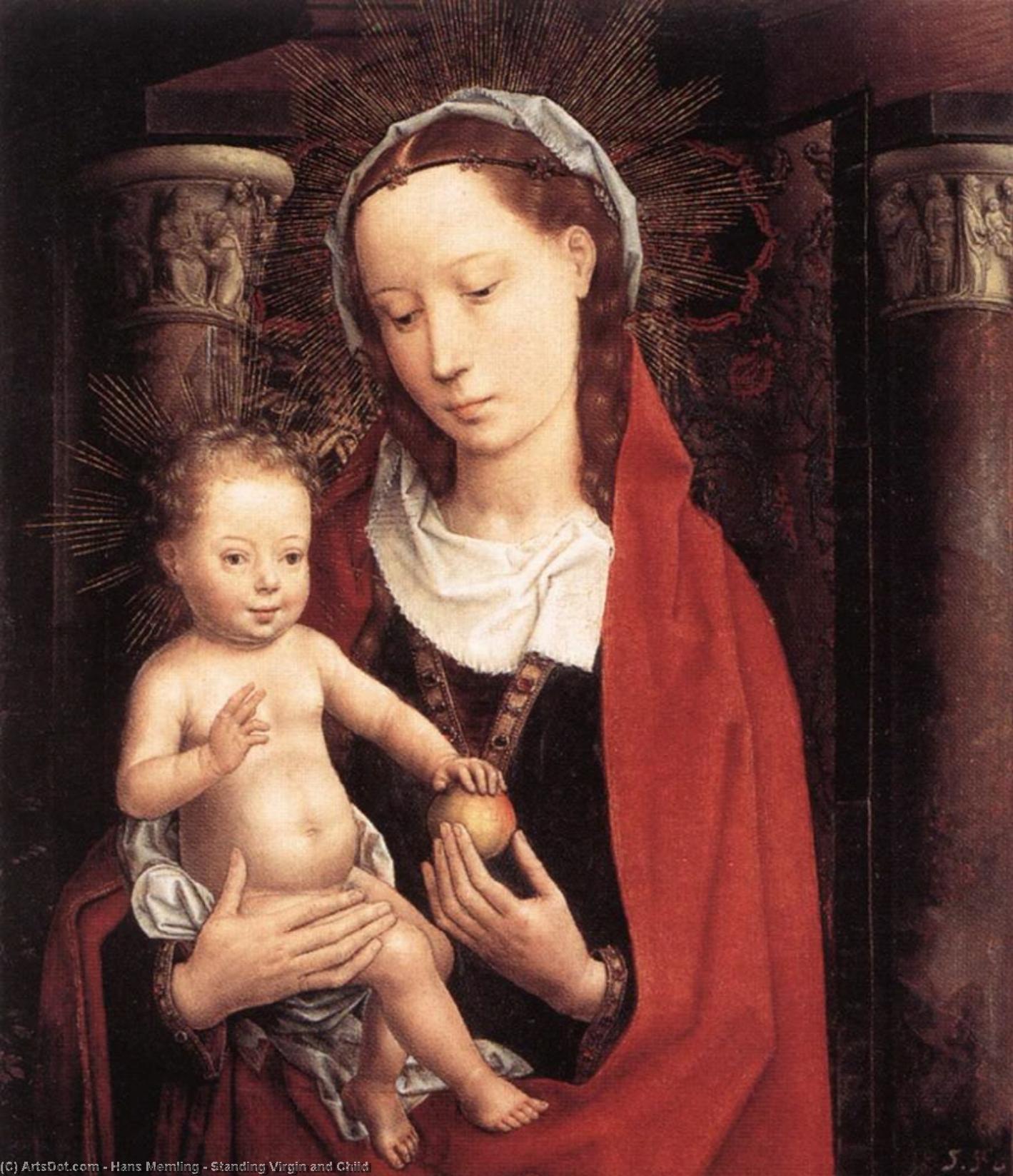Wikioo.org - The Encyclopedia of Fine Arts - Painting, Artwork by Hans Memling - Standing Virgin and Child