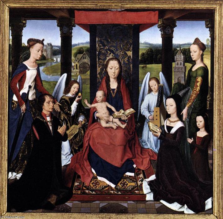Wikioo.org - The Encyclopedia of Fine Arts - Painting, Artwork by Hans Memling - The Donne Triptych (centre panel)