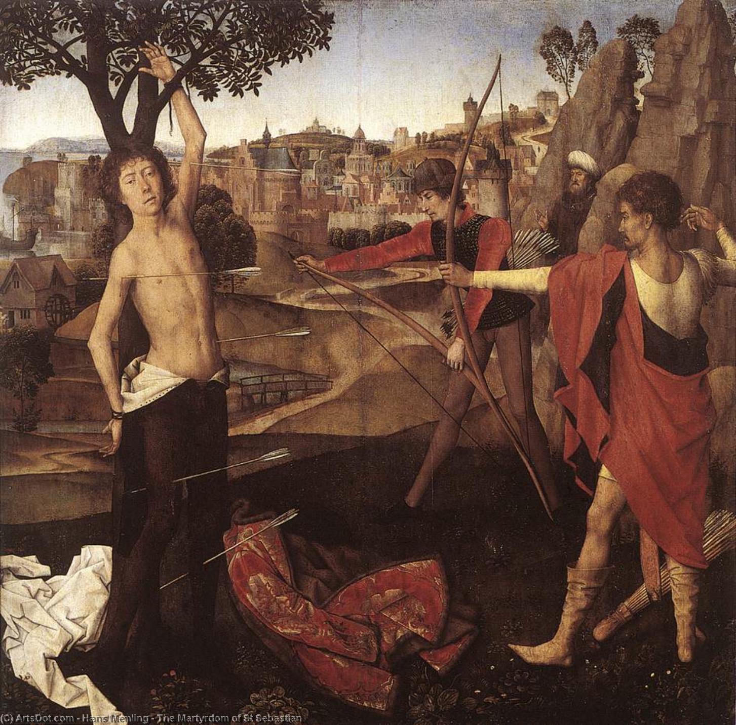 Wikioo.org - Encyklopedia Sztuk Pięknych - Malarstwo, Grafika Hans Memling - The Martyrdom of St Sebastian