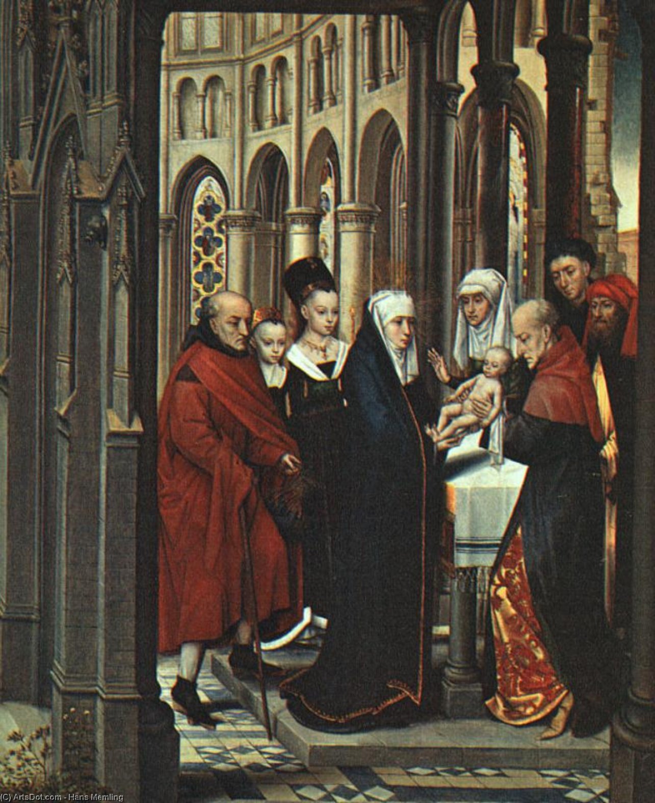 Wikioo.org - The Encyclopedia of Fine Arts - Painting, Artwork by Hans Memling - The Presentation in the Temple