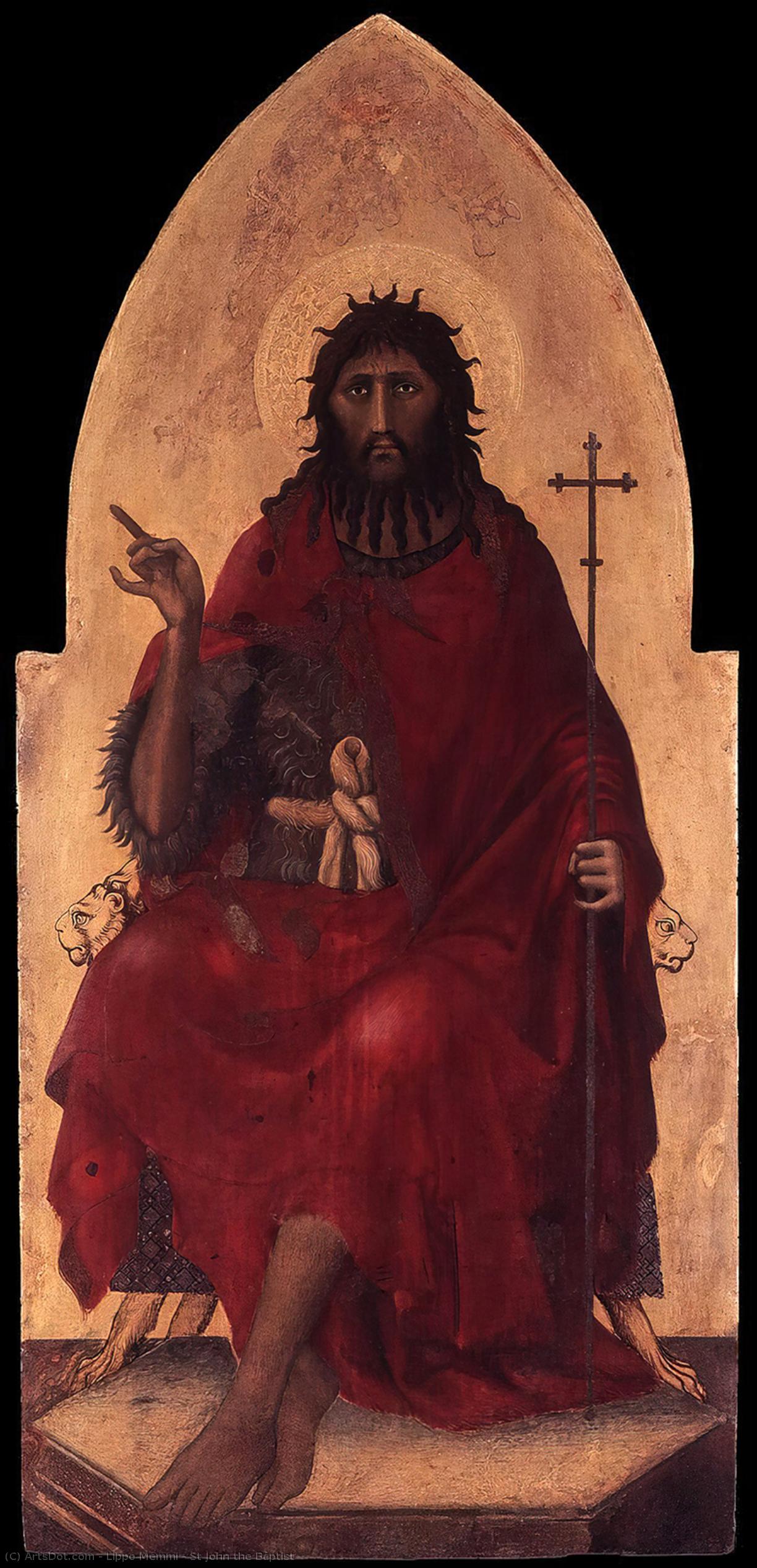 WikiOO.org - Encyclopedia of Fine Arts - Lukisan, Artwork Lippo Memmi - St John the Baptist