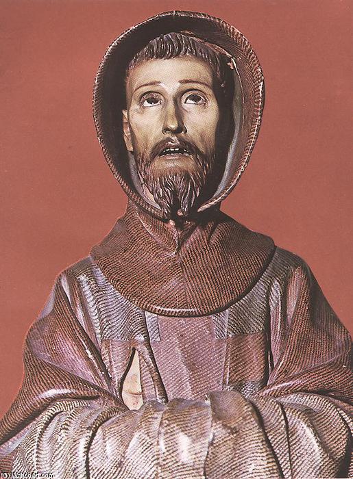 Wikioo.org - The Encyclopedia of Fine Arts - Painting, Artwork by Pedro Mena Y Medrano (Pedro De Mena) - St Francis of Assisi