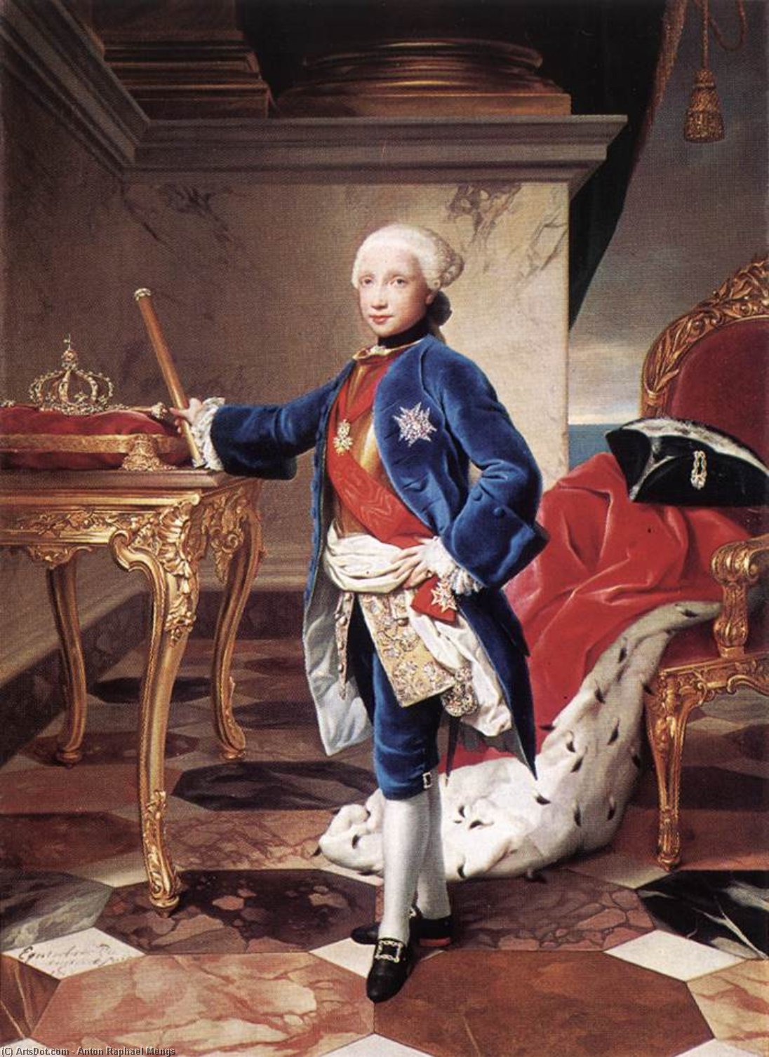 WikiOO.org - 백과 사전 - 회화, 삽화 Anton Raphael Mengs - Ferdinand IV, King of Naples