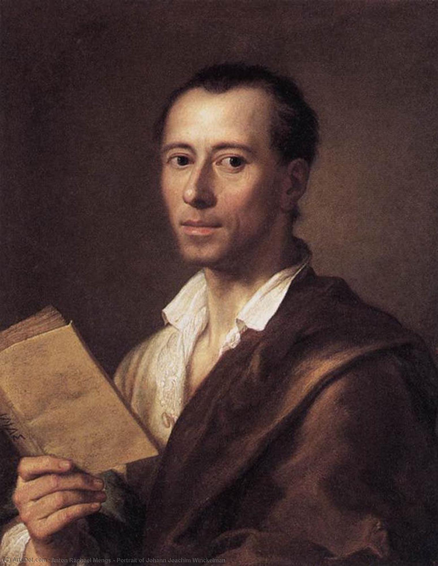 Wikioo.org - The Encyclopedia of Fine Arts - Painting, Artwork by Anton Raphael Mengs - Portrait of Johann Joachim Winckelman