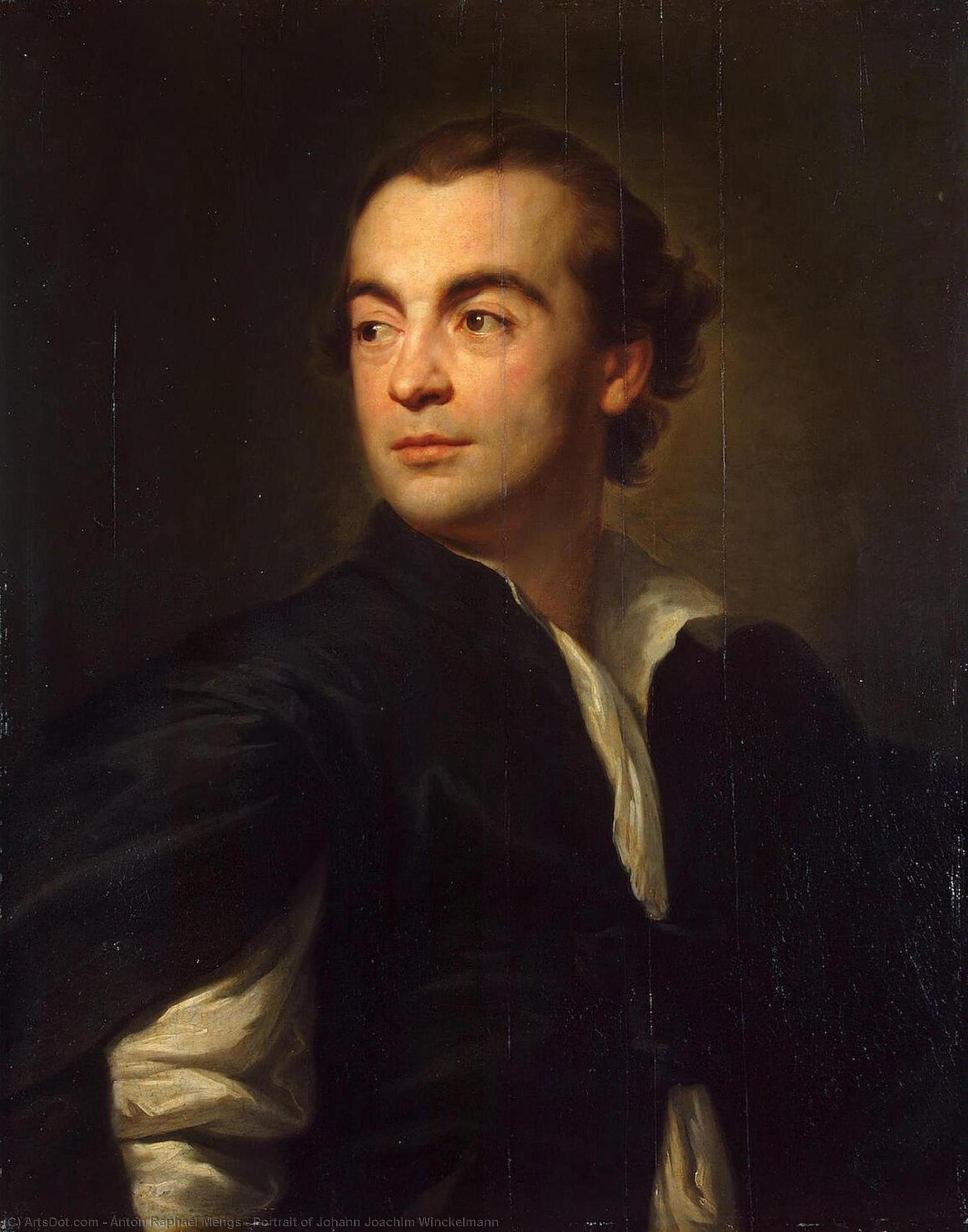 Wikioo.org - The Encyclopedia of Fine Arts - Painting, Artwork by Anton Raphael Mengs - Portrait of Johann Joachim Winckelmann