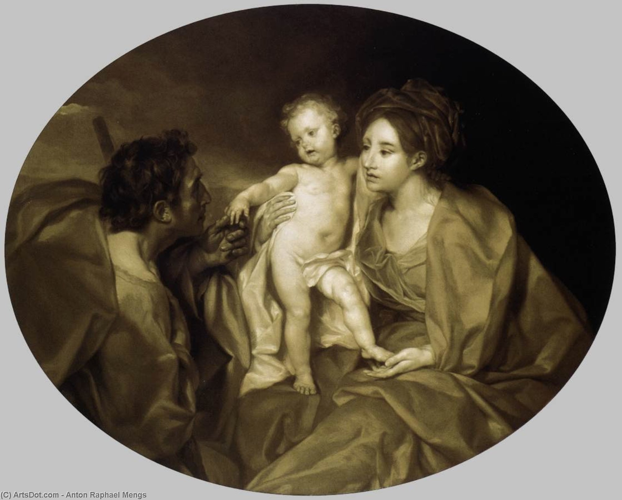Wikioo.org - The Encyclopedia of Fine Arts - Painting, Artwork by Anton Raphael Mengs - The Holy Family