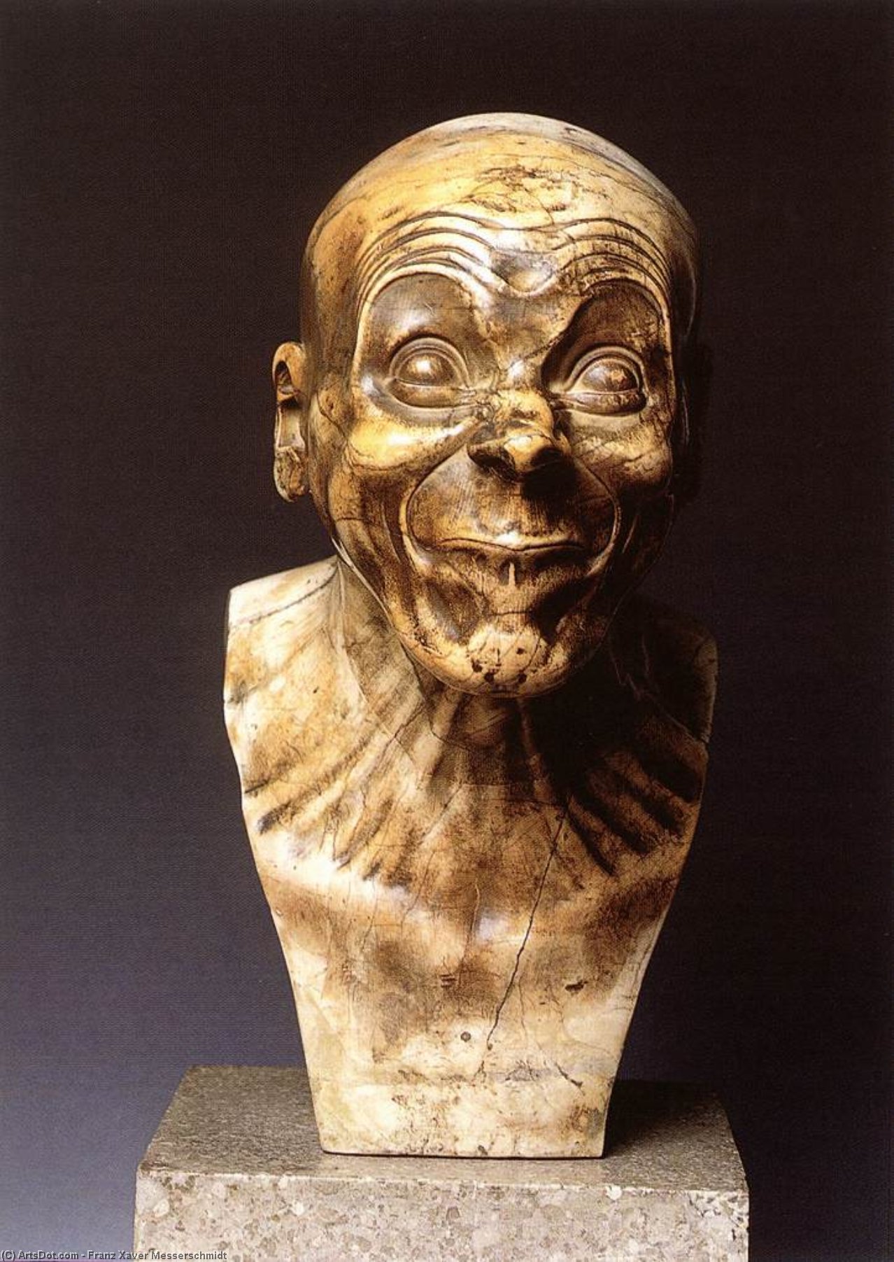 WikiOO.org - Encyclopedia of Fine Arts - Lukisan, Artwork Franz Xaver Messerschmidt - Character Head: The Lecher