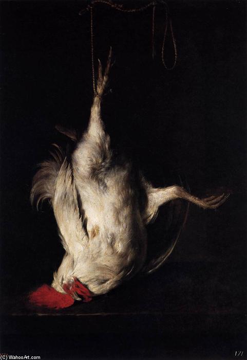 WikiOO.org – 美術百科全書 - 繪畫，作品 Gabriel Metsu - 死公鸡