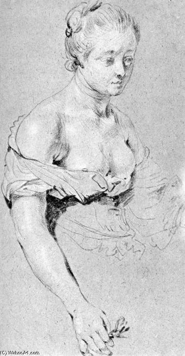 WikiOO.org - Encyclopedia of Fine Arts - Maleri, Artwork Gabriel Metsu - Woman Figure