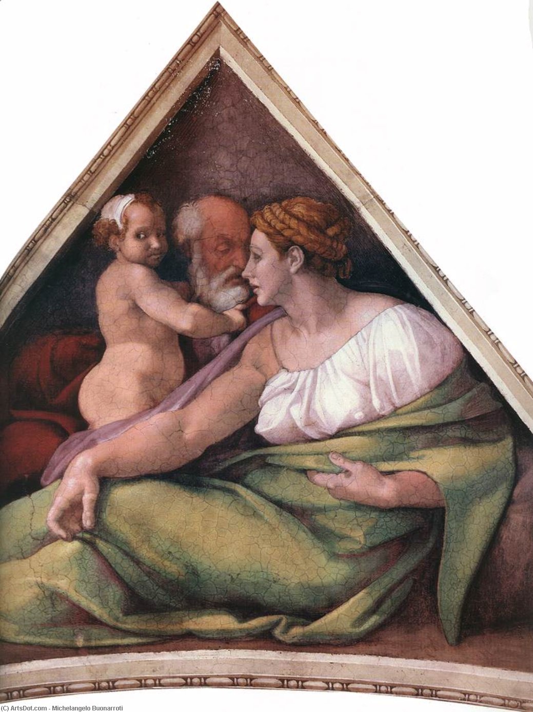 Wikioo.org - The Encyclopedia of Fine Arts - Painting, Artwork by Michelangelo Buonarroti - Ancestors of Christ: figures (19)