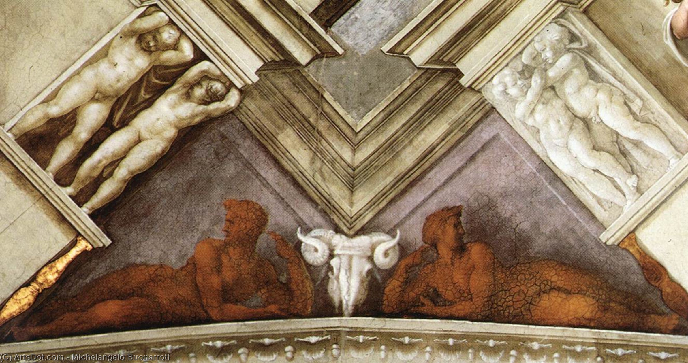 WikiOO.org - Encyclopedia of Fine Arts - Maleri, Artwork Michelangelo Buonarroti - Bronze nudes