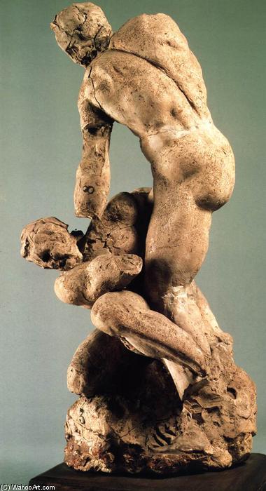 WikiOO.org – 美術百科全書 - 繪畫，作品 Michelangelo Buonarroti - 大力士和Cacus