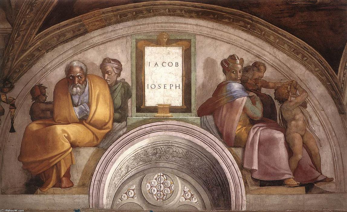Wikioo.org – La Enciclopedia de las Bellas Artes - Pintura, Obras de arte de Michelangelo Buonarroti - Jacob - Joseph