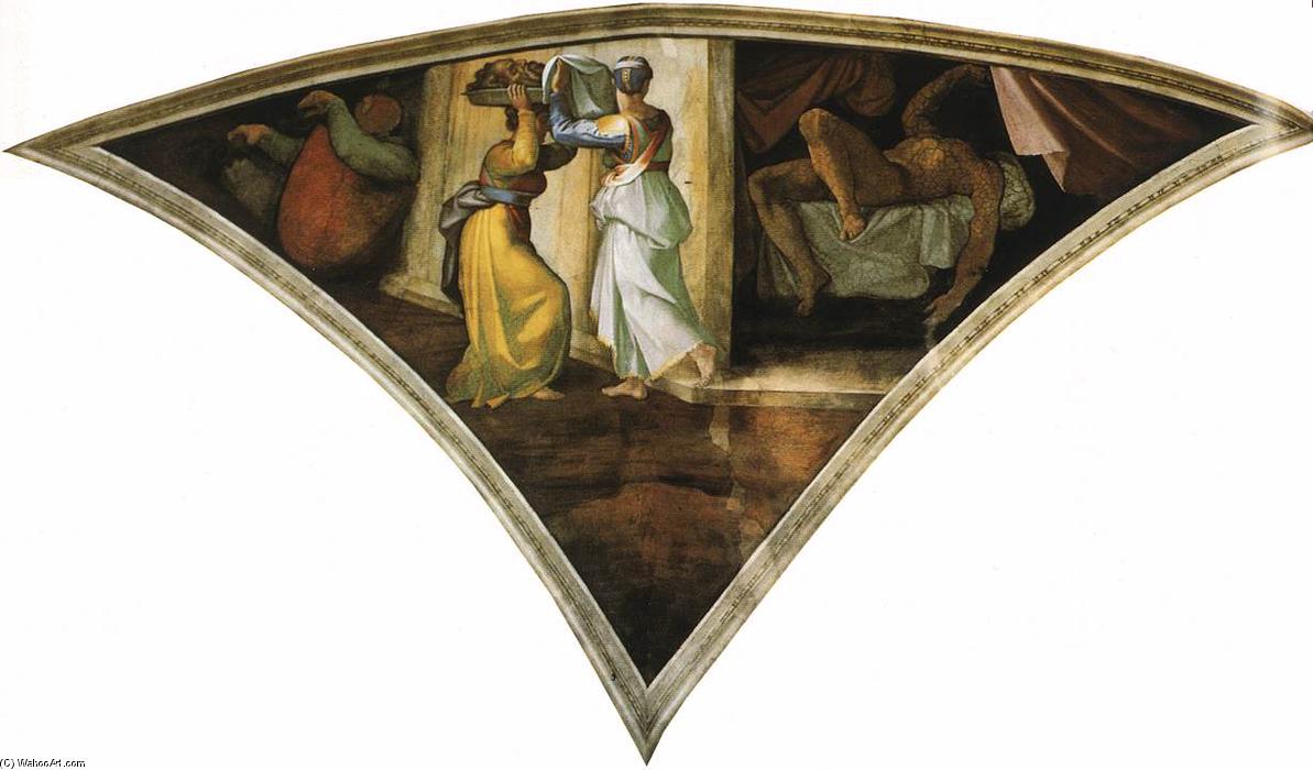 WikiOO.org - 백과 사전 - 회화, 삽화 Michelangelo Buonarroti - Judith and Holofernes