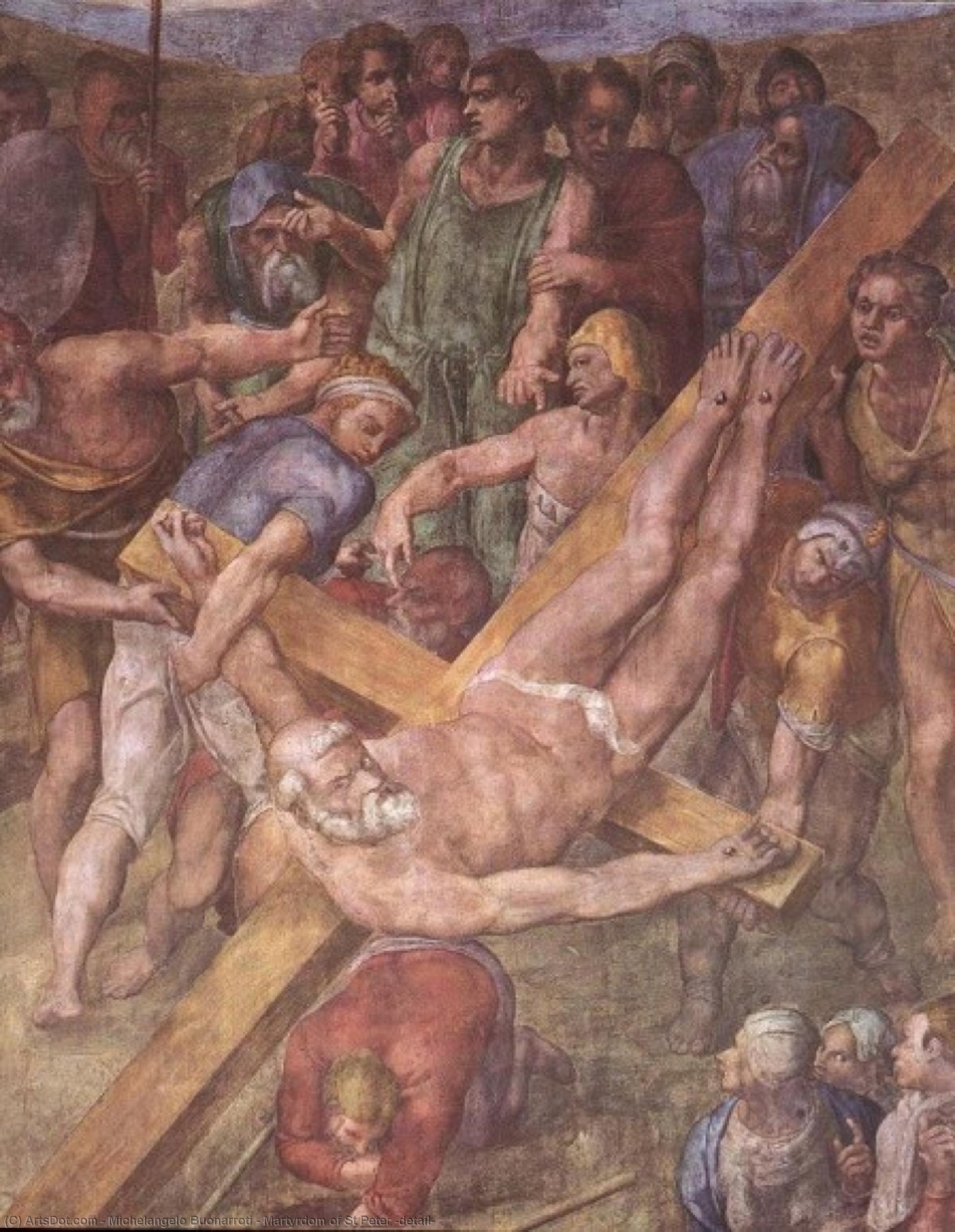 Wikioo.org – La Enciclopedia de las Bellas Artes - Pintura, Obras de arte de Michelangelo Buonarroti - martirio de san Peter ( detalle )