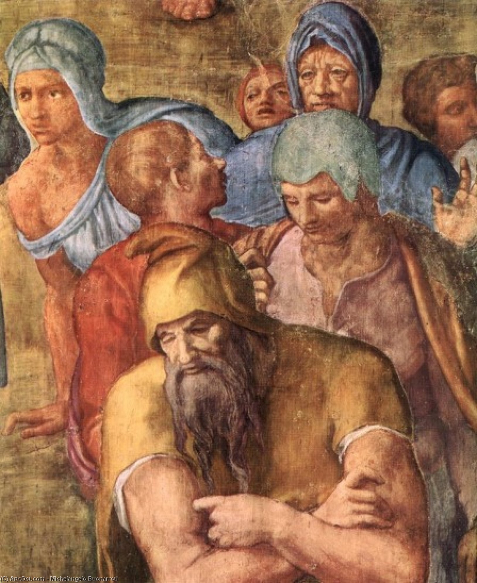 Wikioo.org - The Encyclopedia of Fine Arts - Painting, Artwork by Michelangelo Buonarroti - Martyrdom of St Peter (detail) (12)