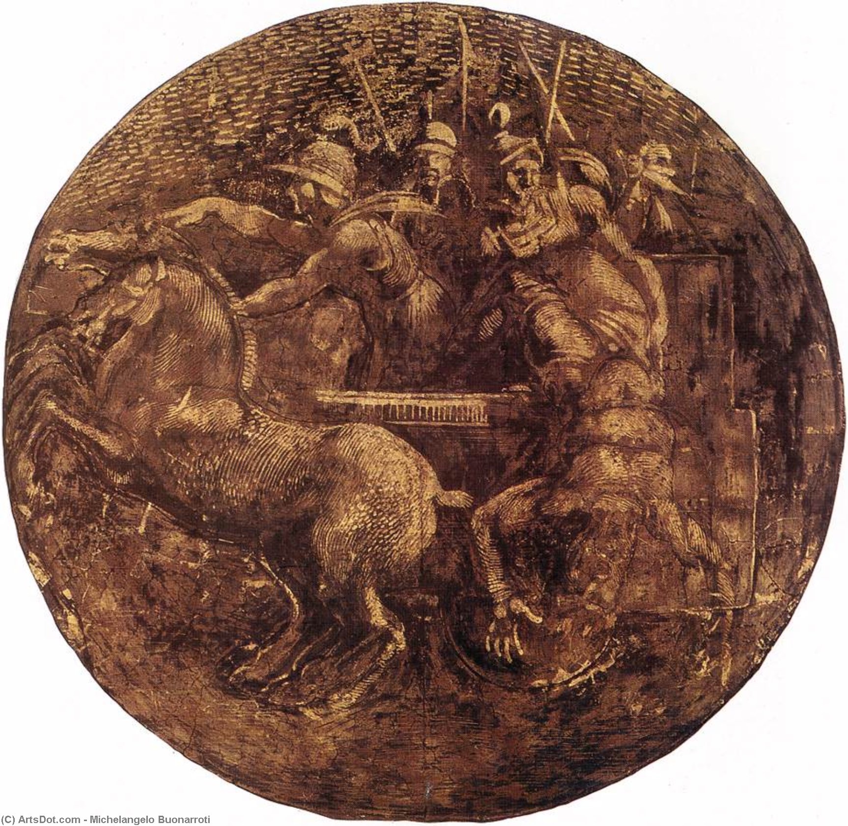 Wikioo.org - The Encyclopedia of Fine Arts - Painting, Artwork by Michelangelo Buonarroti - Medallion (12)