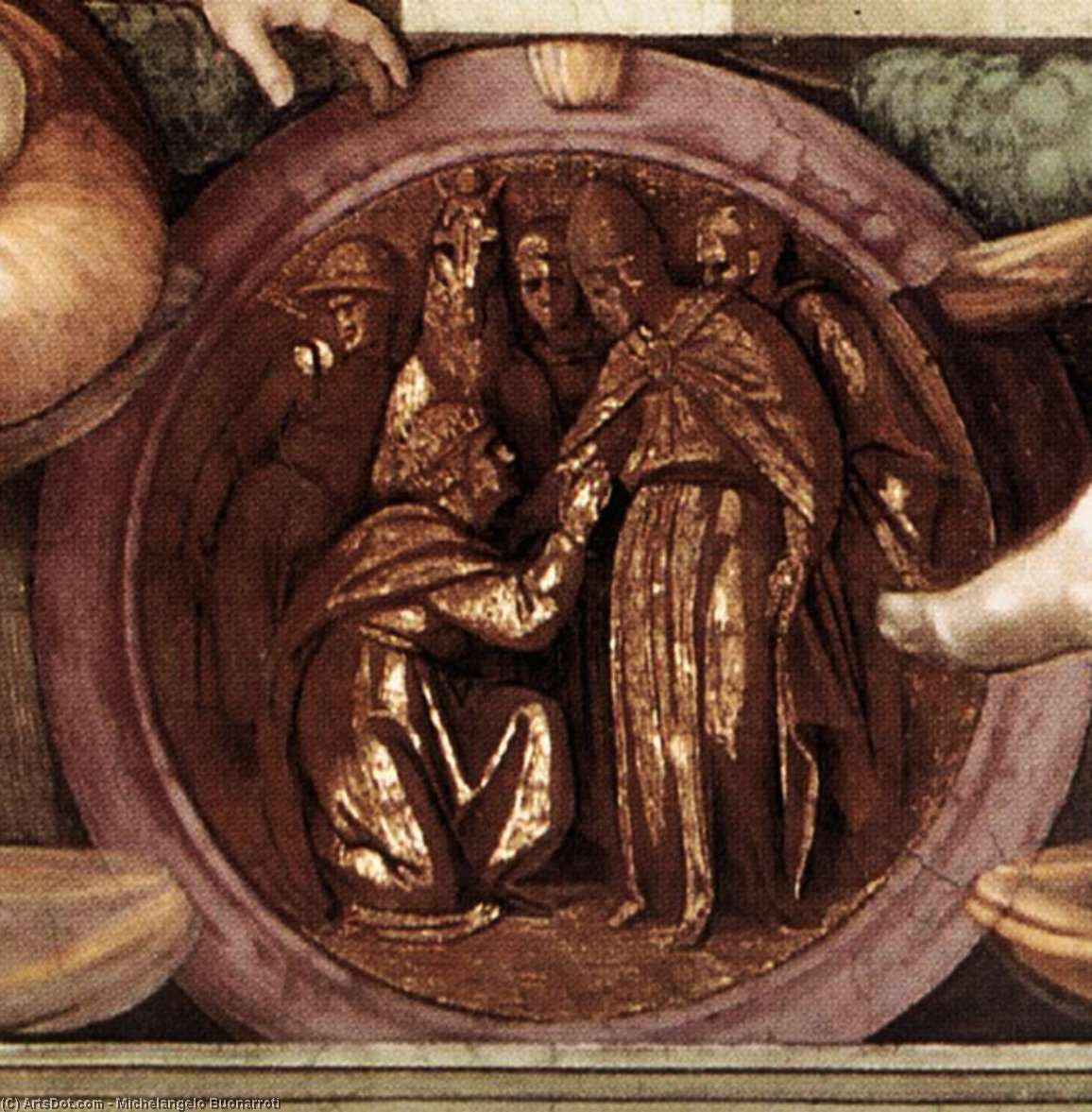 WikiOO.org - Güzel Sanatlar Ansiklopedisi - Resim, Resimler Michelangelo Buonarroti - Medallion (16)